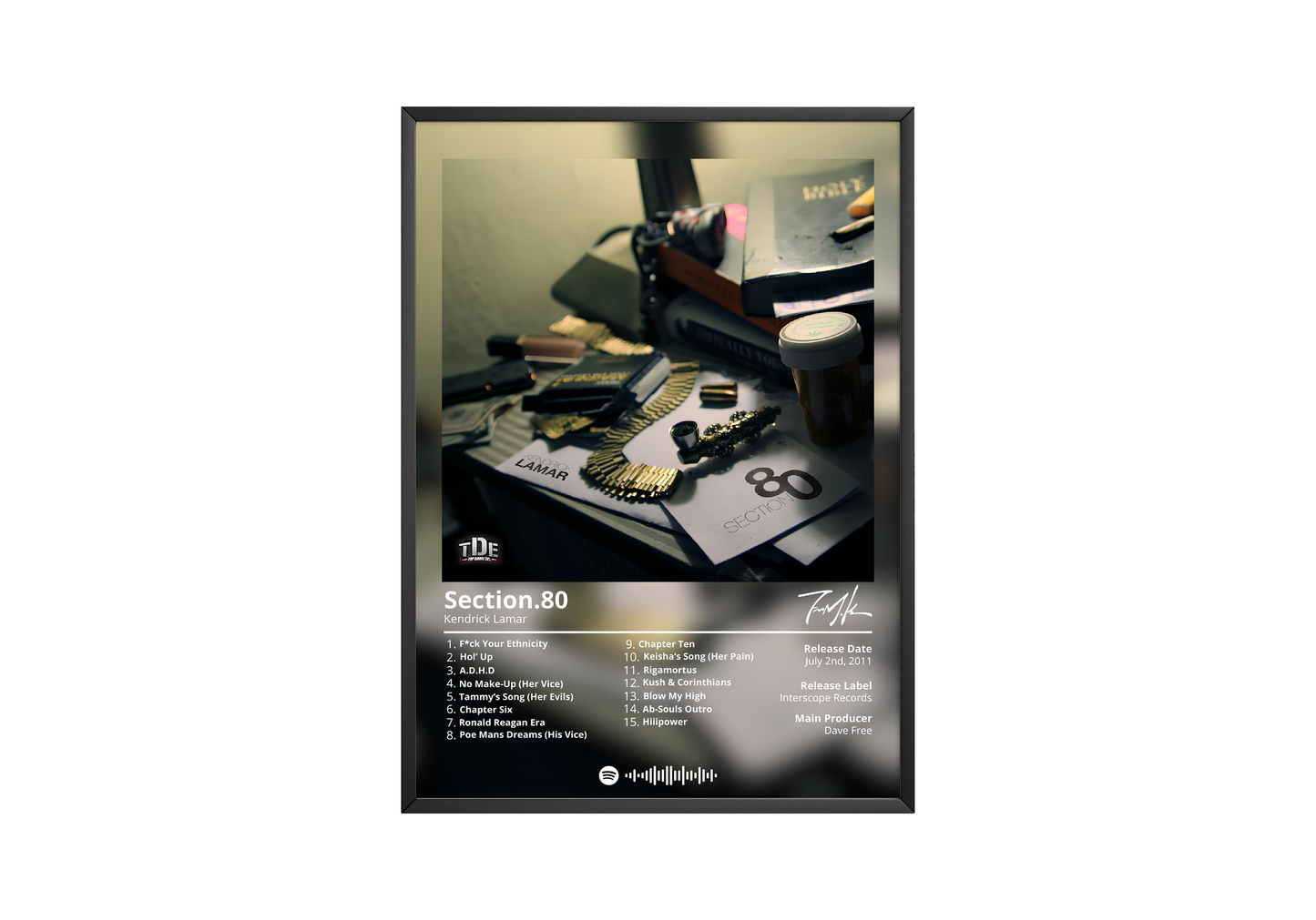 Kendrick Lamar - "Section 80" Album Poster