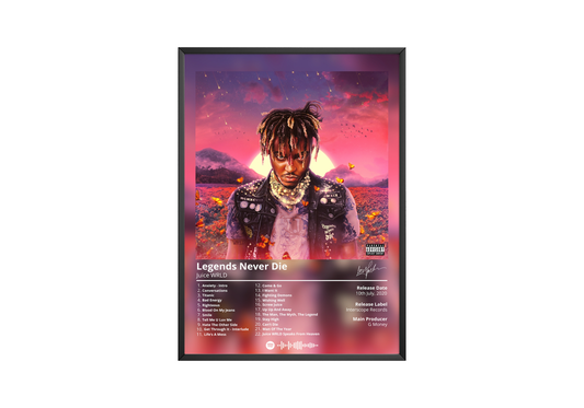 Juice WRLD 'Legends Never Die' Album Poster