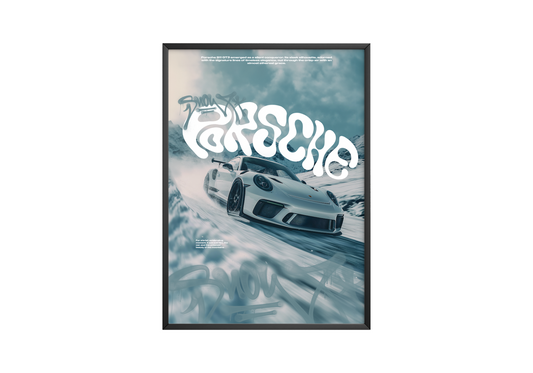 Snowy Porsche 911 GT3 Poster