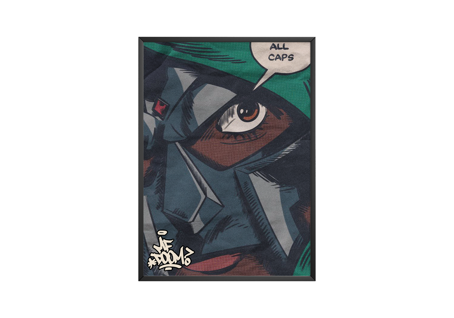 MF Doom 'All Caps' Poster