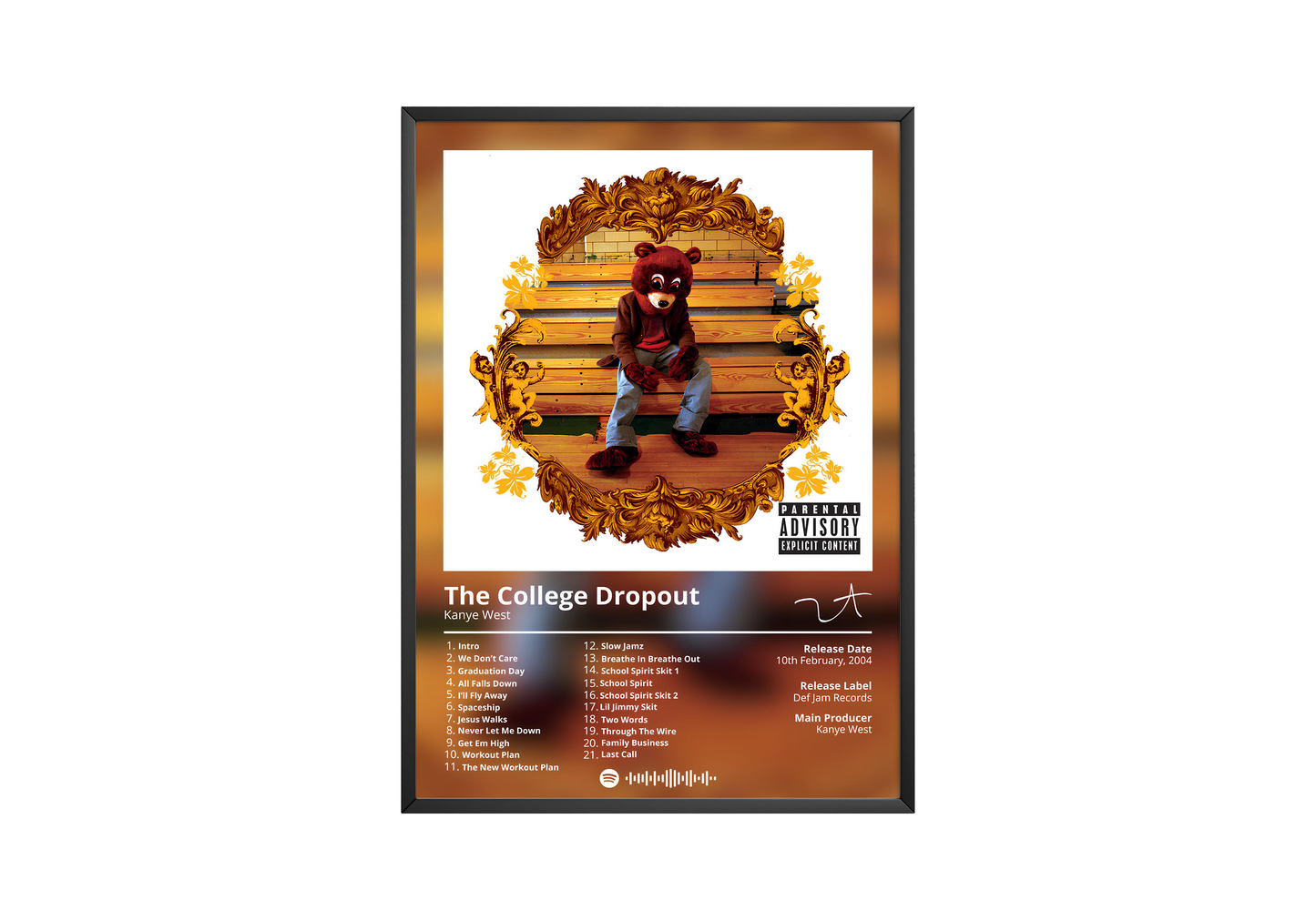 Kanye West 'The College Dropout' Album Poster