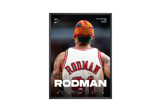 Dennis Rodman 5 Rings Poster