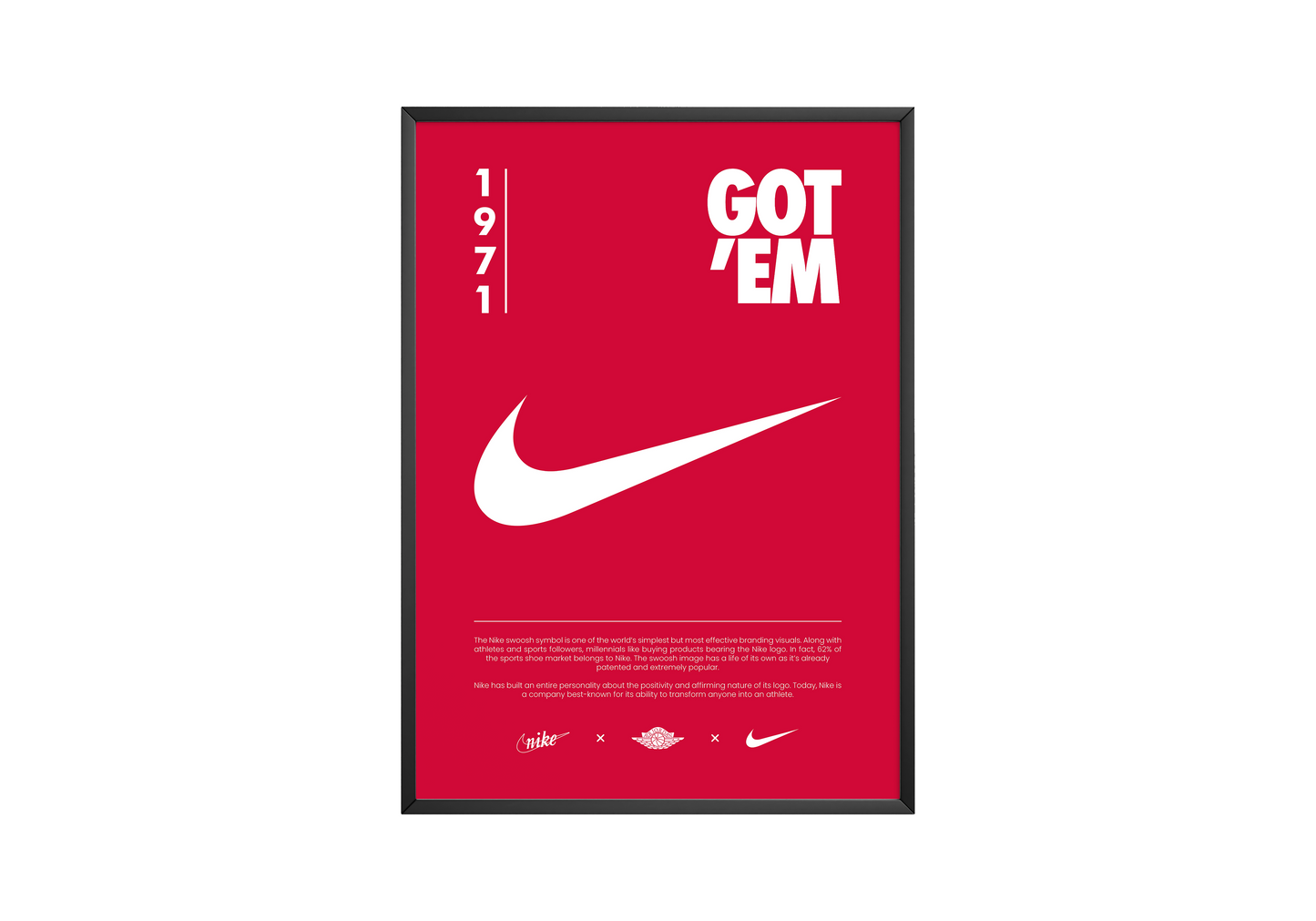 Nike Origins Red Poster