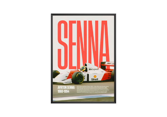 Ayrton Senna Vintage Poster