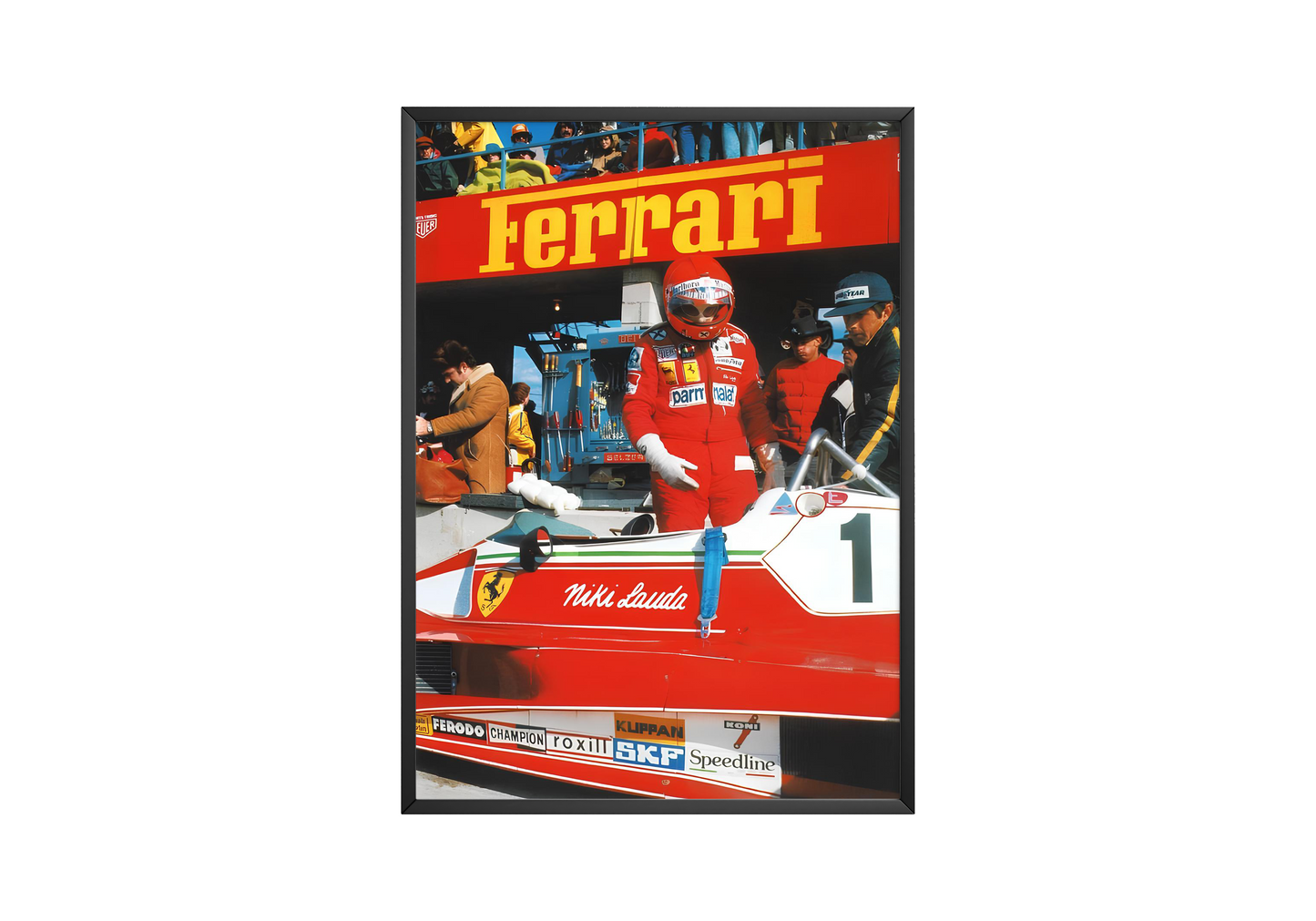 Ferrari Lauda F1 Vintage Poster