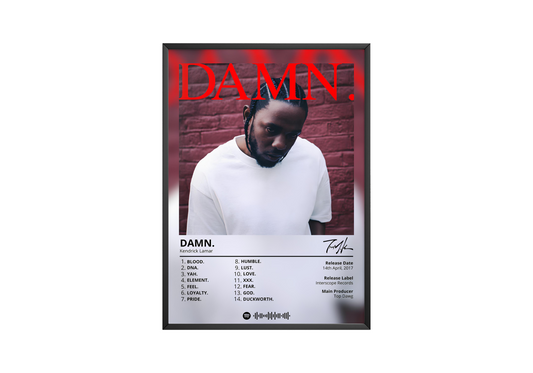 Kendrick Lamar - "Damn" Album Poster