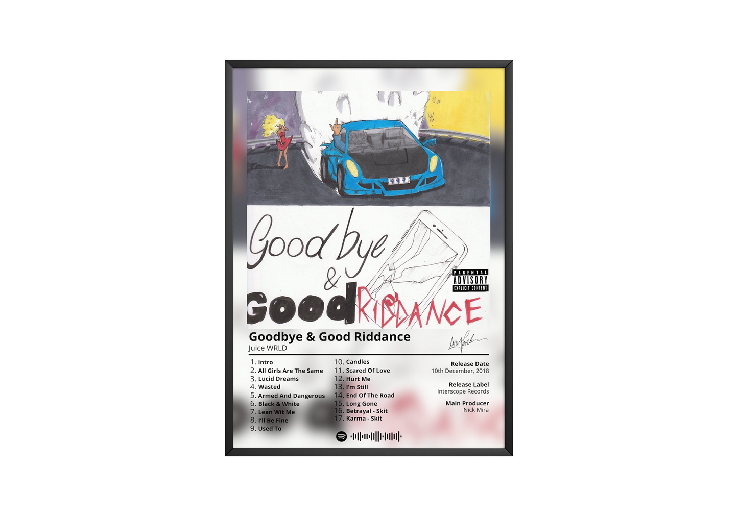 Juice WRLD 'Goodbye & Good Riddance' Album Poster