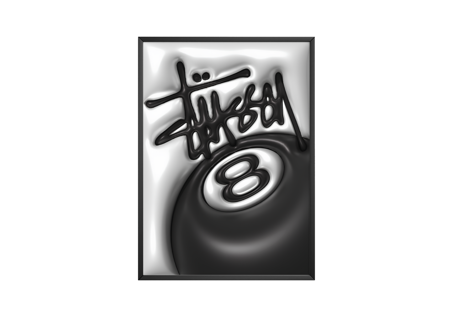 Stussy 8 Ball Metallic Poster