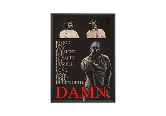 Kendrick Lamar 'Damn' Visions Poster