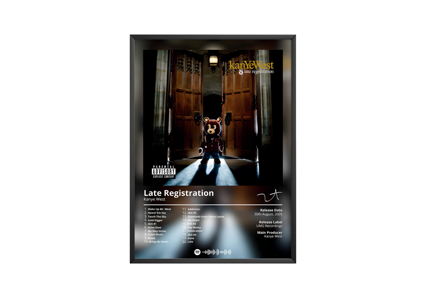 Kanye West 'Late Registration' Album Poster