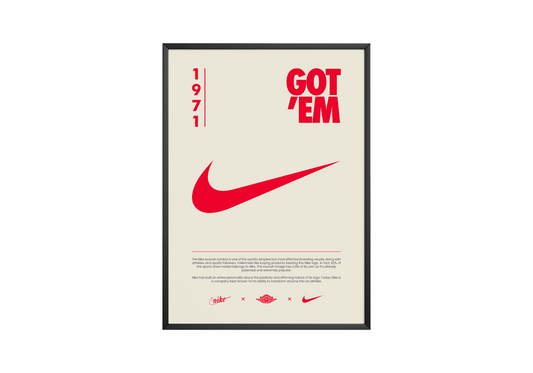 Nike Origins Red Beige Poster