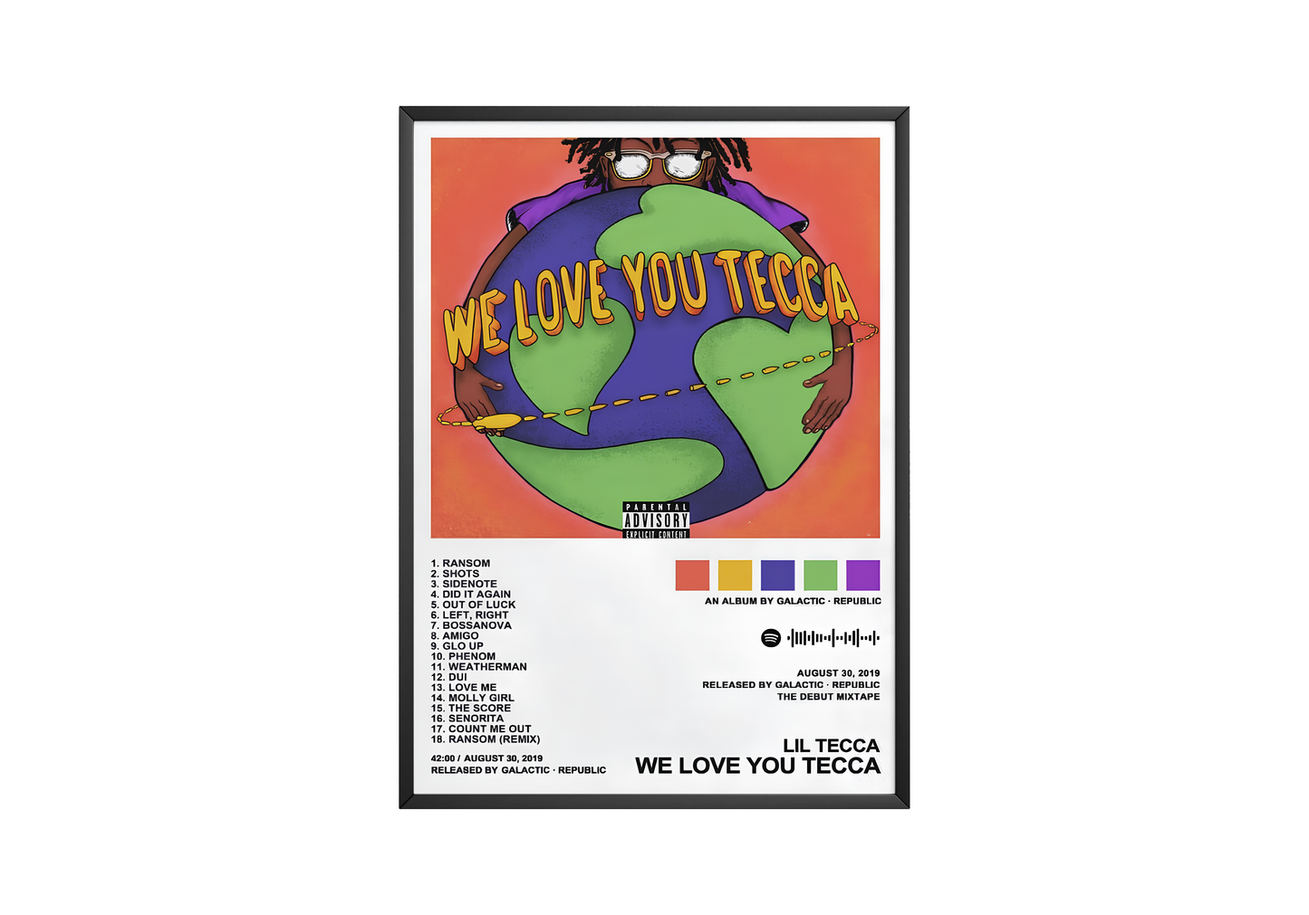 Lil Tecca - "We Love You Tecca" Album Poster