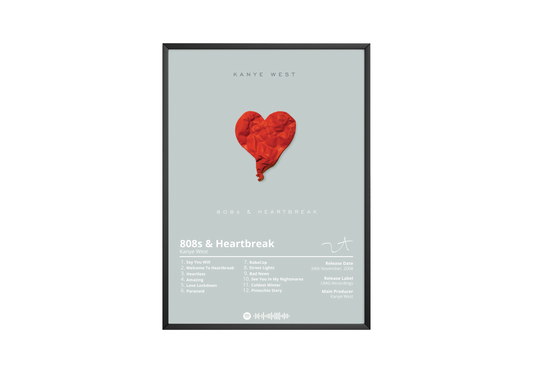 Kanye West '808s & Heartbreak' Album Poster