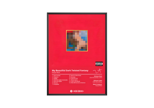 Kanye West 'My Beautiful Dark Twisted Fantasy' Album Poster