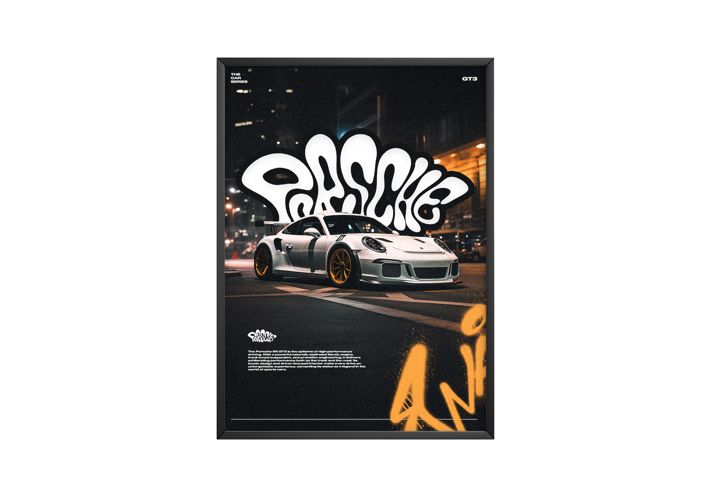 Porsche 911 GT3 City Poster