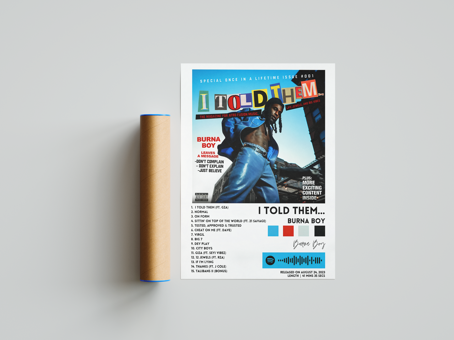 Burna Boy 'I Told Them' Album Poster