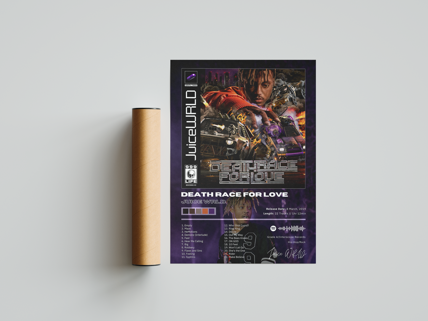 Juice WRLD 'Death Race For Love' Album Poster