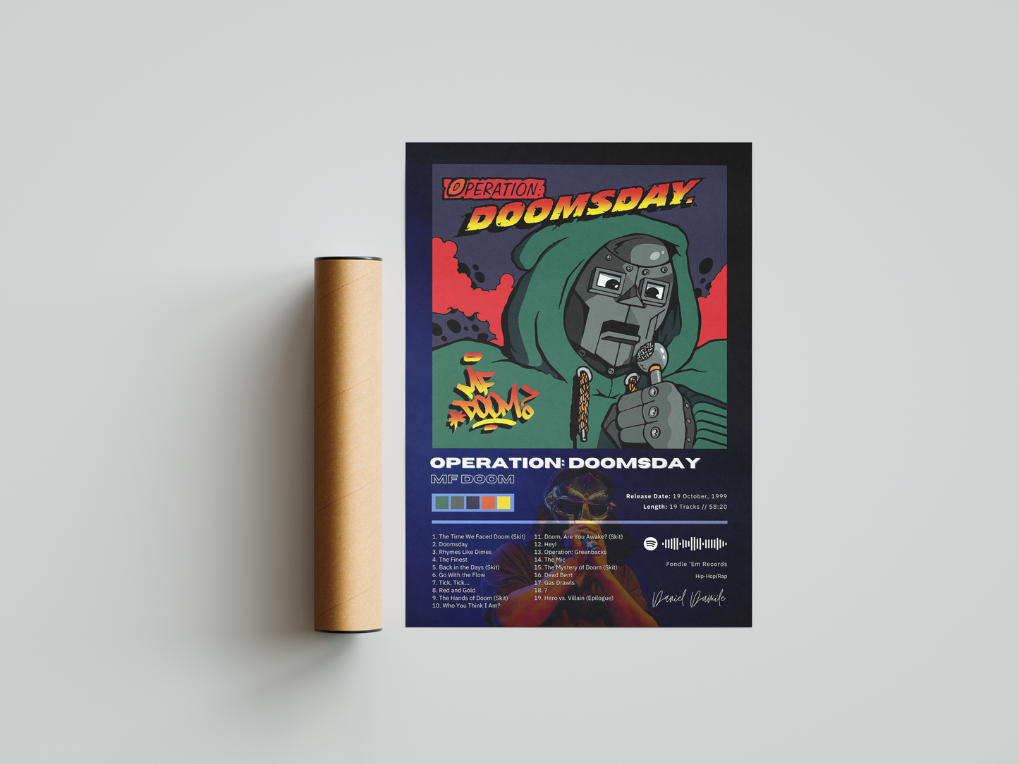 MF DOOM 'Operation: Doomsday' Album Poster