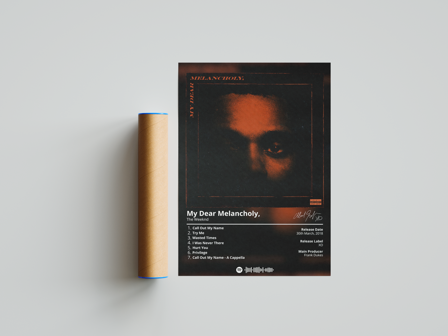 The Weeknd 'My Dear Melancholy' Album Poster