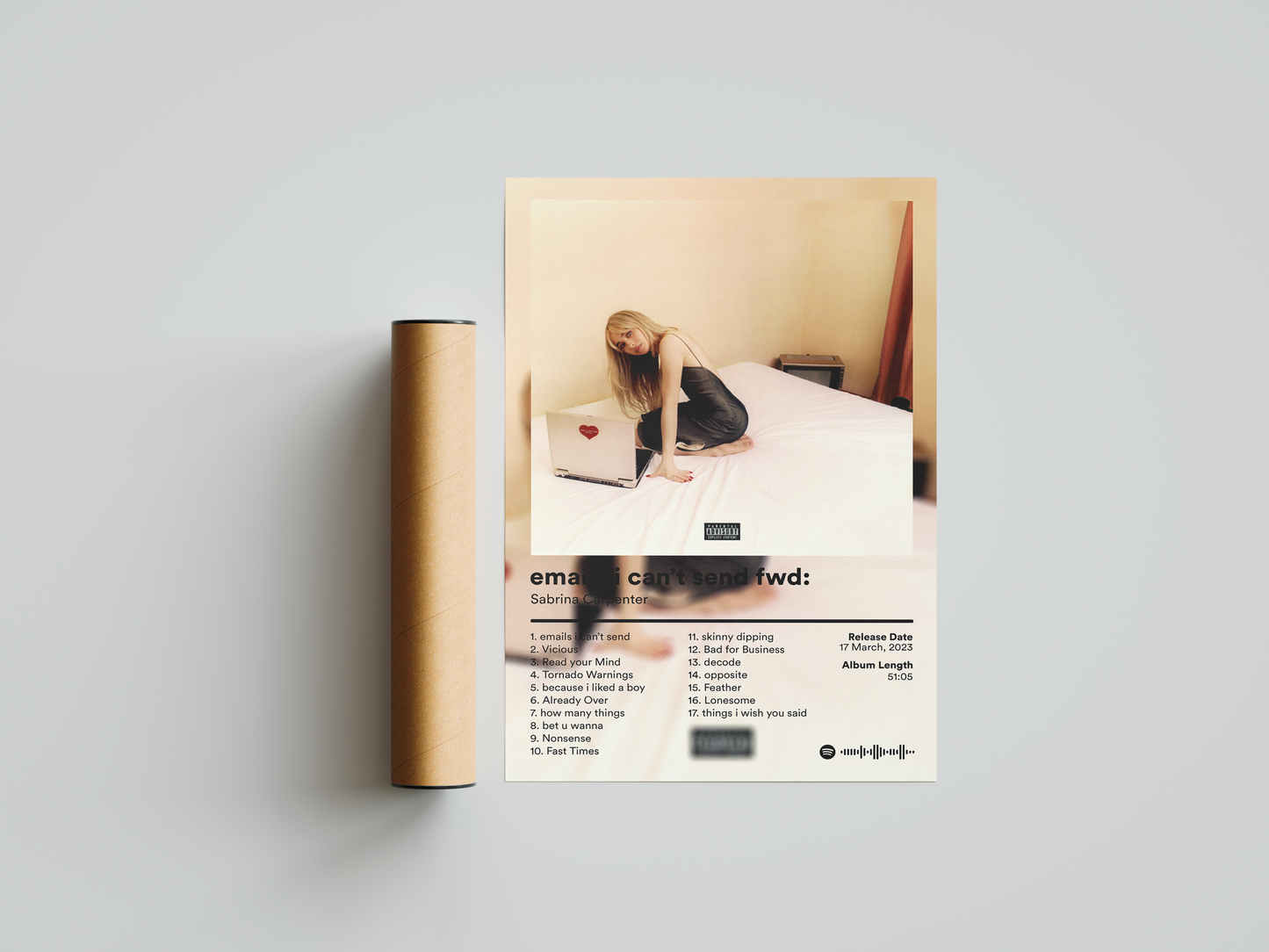 Sabrina Carpenter 'emails i cant send fwd' Album Poster