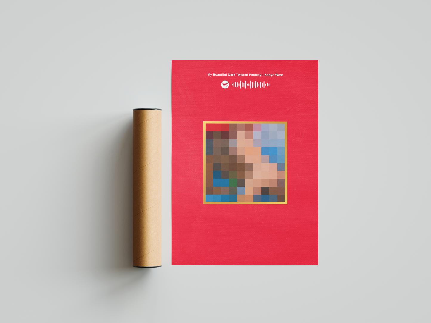 Kanye West 'My Beautiful Dark Twisted Fantasy' Spotify Poster