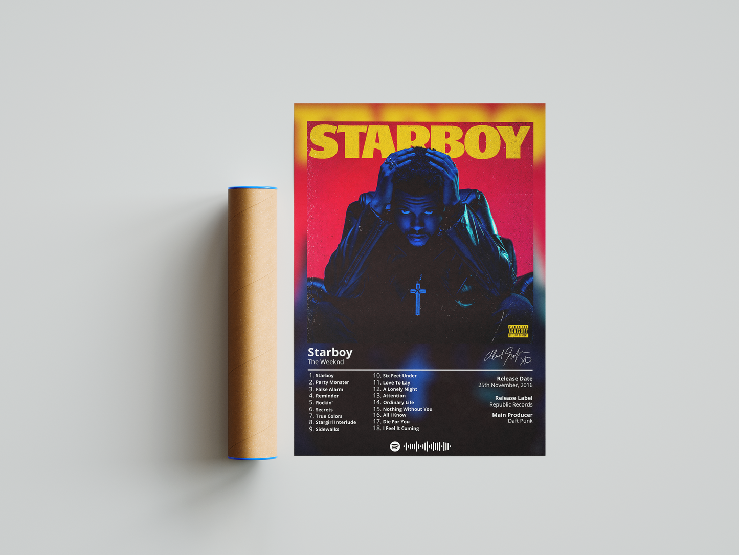 The Weeknd 'Starboy' Album Poster