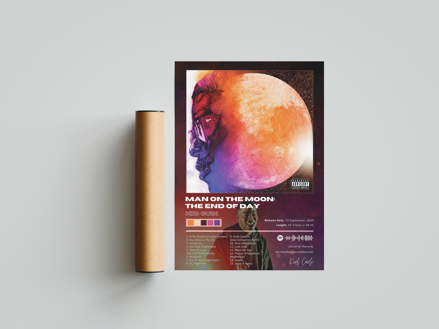 Kid Cudi 'Man On The Moon: The End Of Day' Album Poster