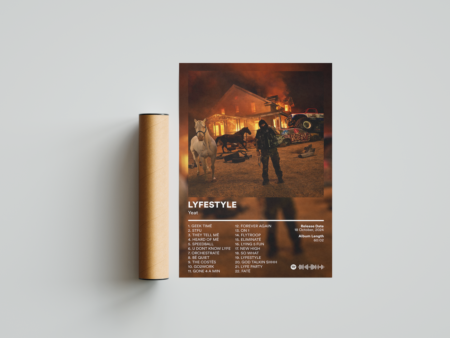 Yeat 'LYFESTYLE' Album Poster