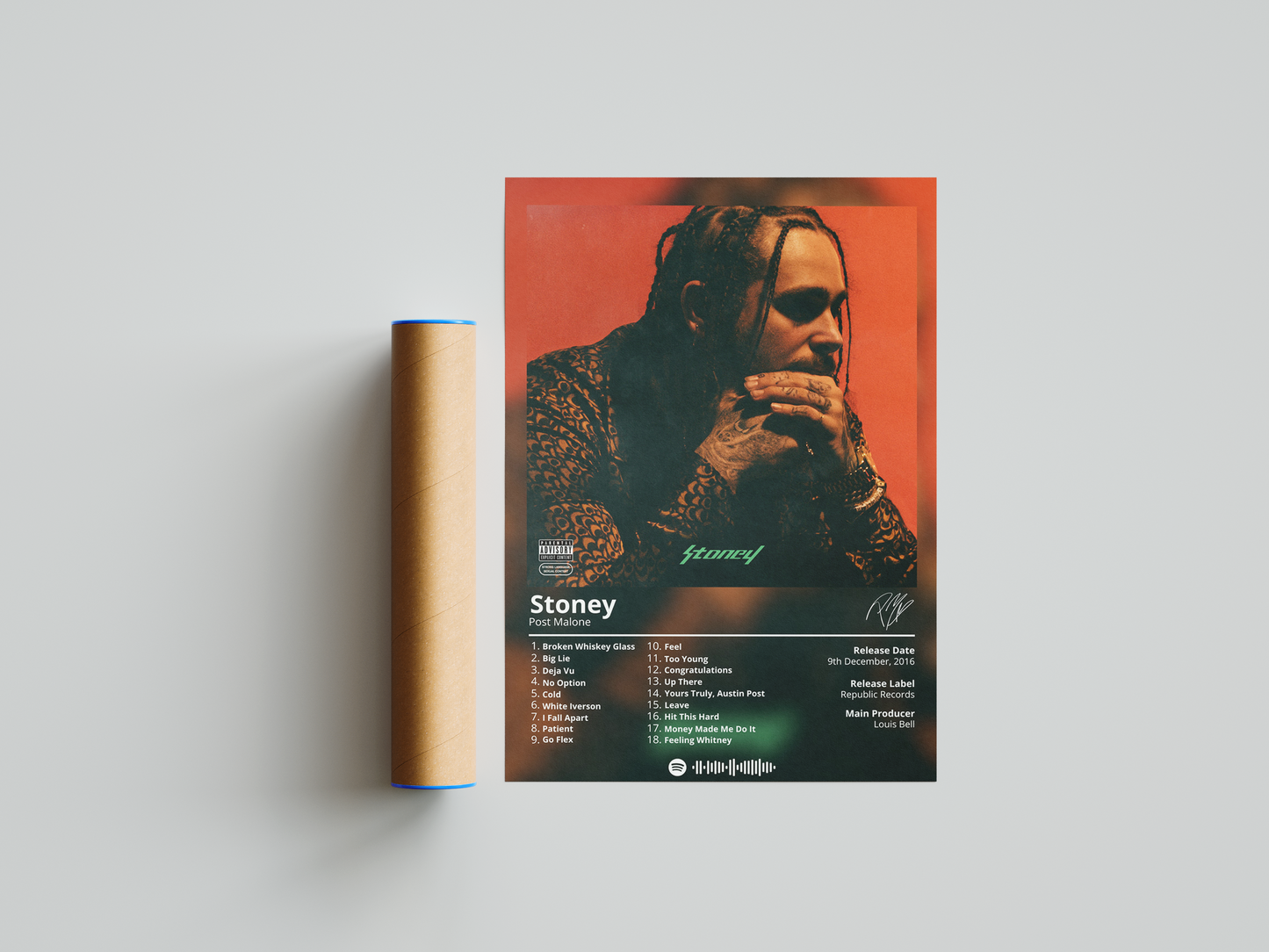 Post Malone 'Stoney' Album Poster