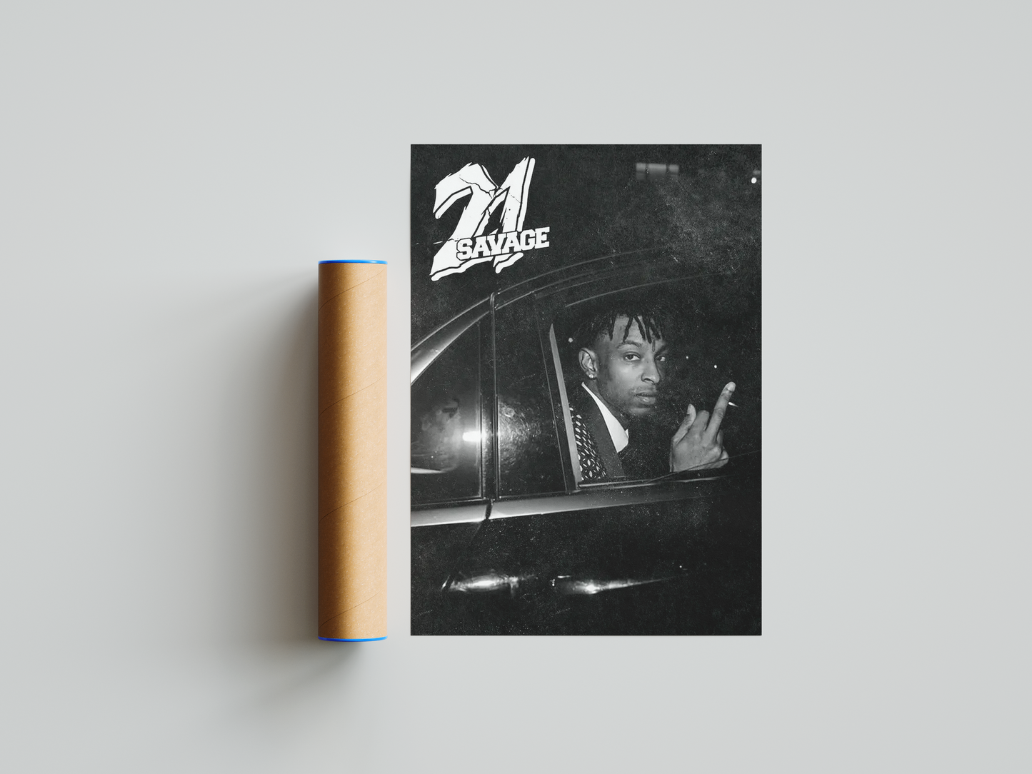 21 Savage - B&W Poster