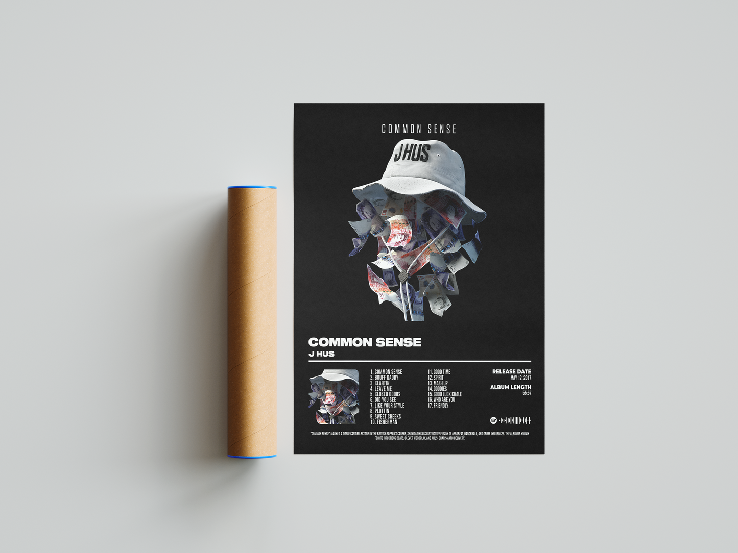 J Hus - "Common Sense" Album Poster