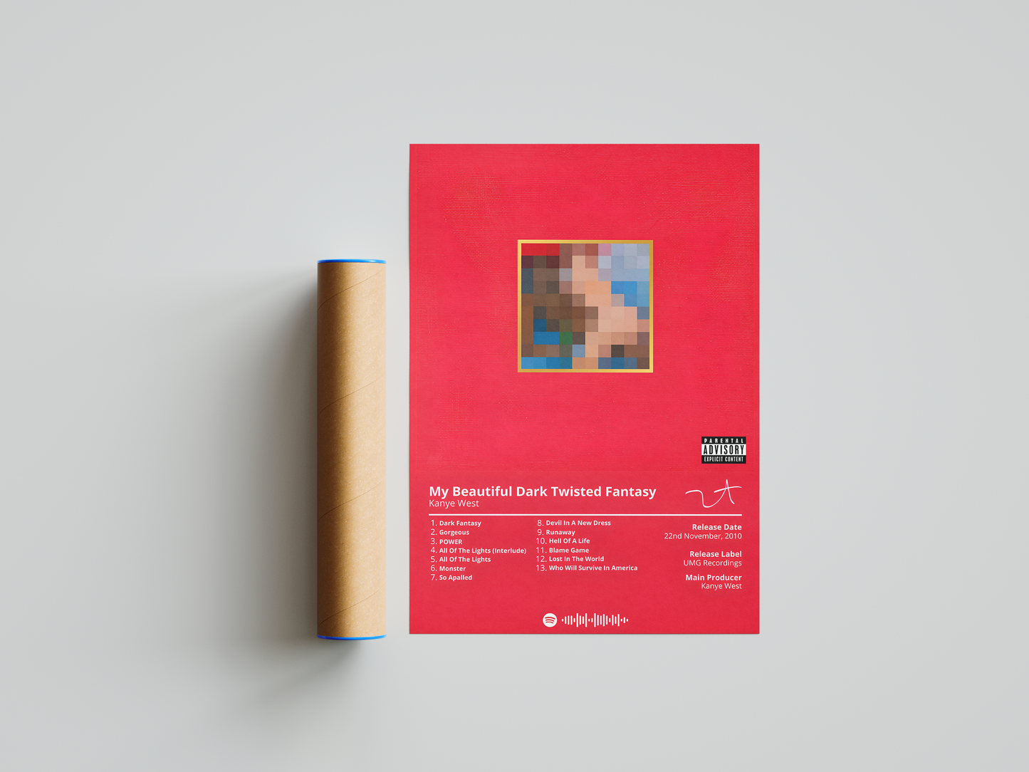 Kanye West 'My Beautiful Dark Twisted Fantasy' Album Poster