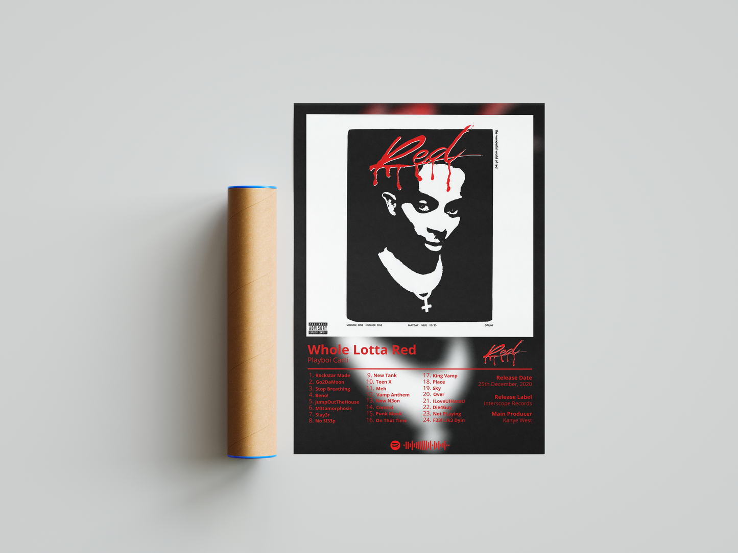 Playboi Carti - "Whole Lotta Red" Album Poster