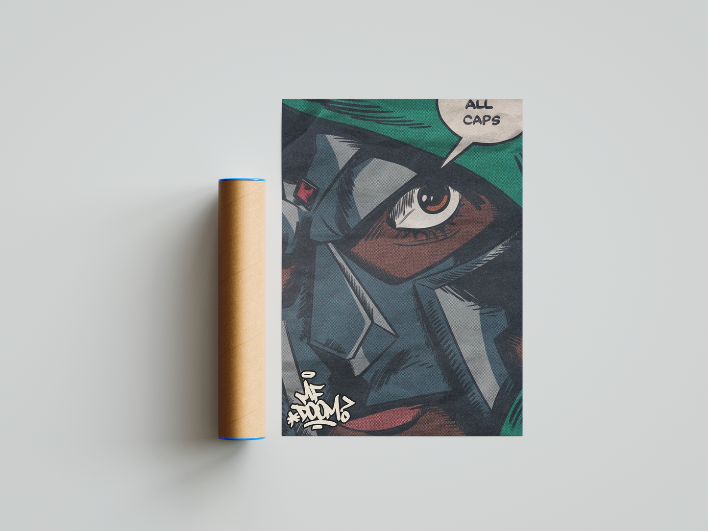 MF Doom 'All Caps' Poster