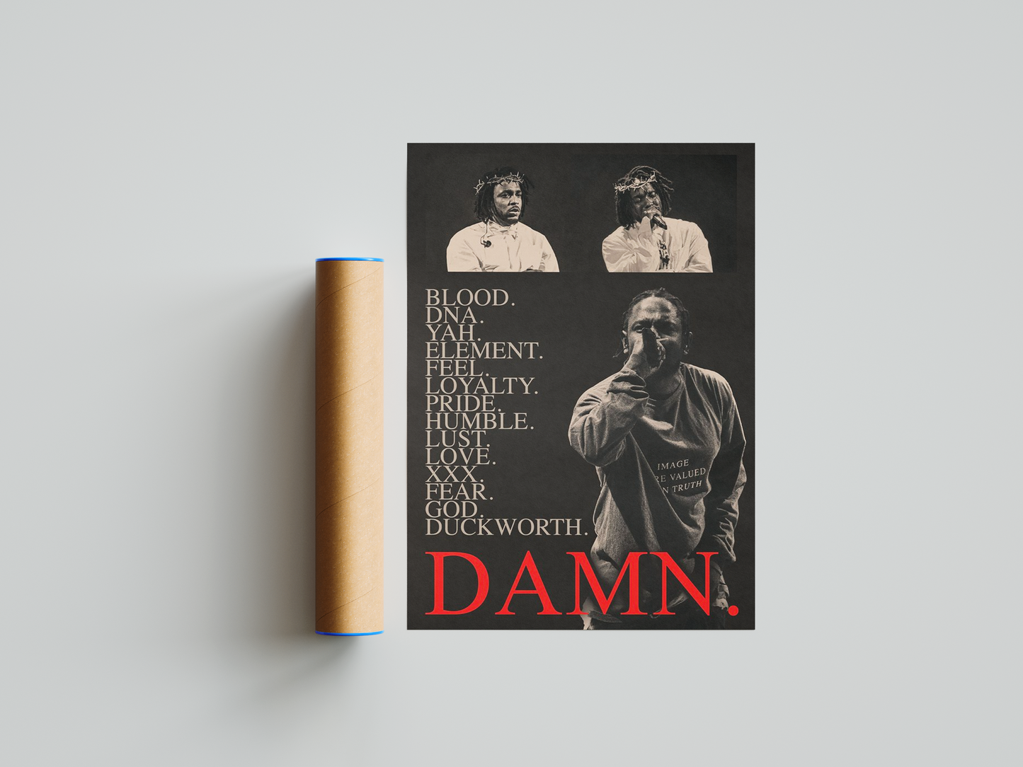 Kendrick Lamar 'Damn' Visions Poster