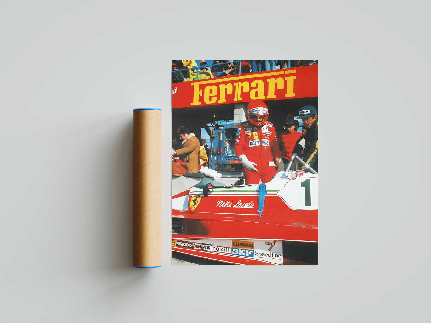 Ferrari Lauda F1 Vintage Poster