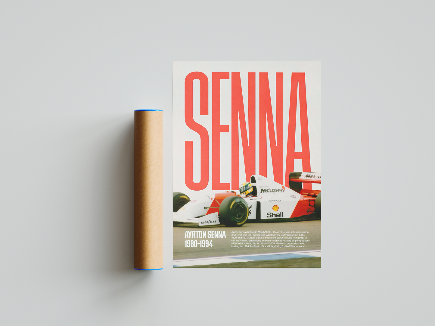 Ayrton Senna Vintage Poster