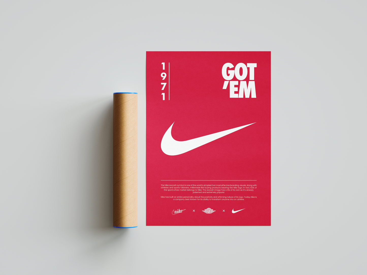 Nike Origins Red Poster