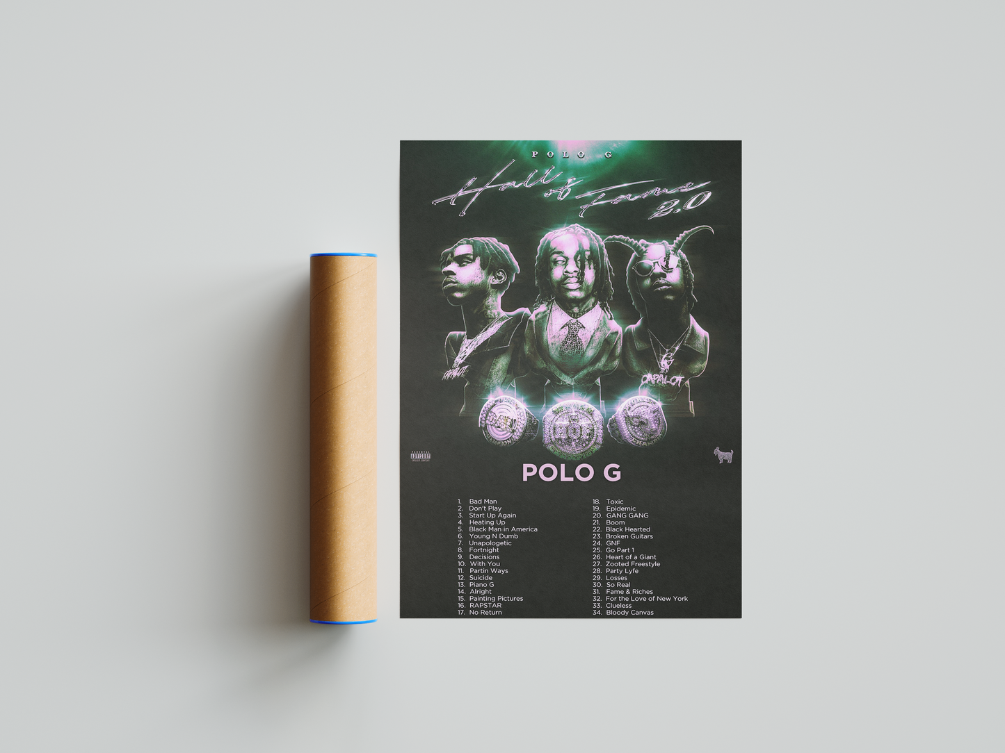 Polo G - "Hall Of Fame 2.0" Album Poster