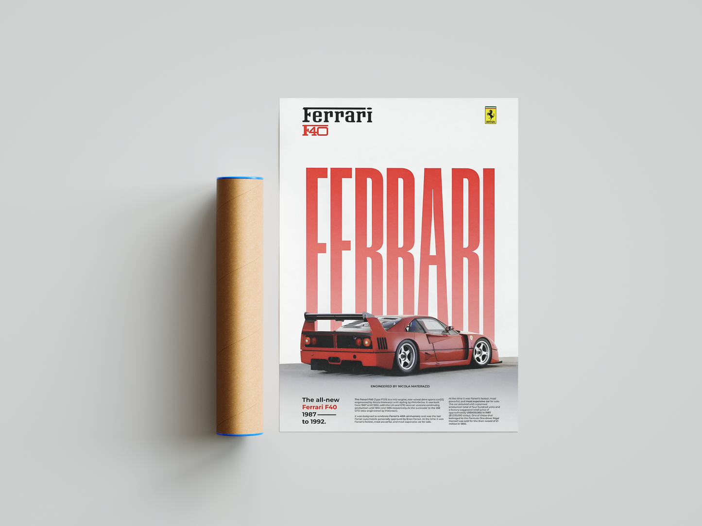 Ferrari F40 Classic Series Poster