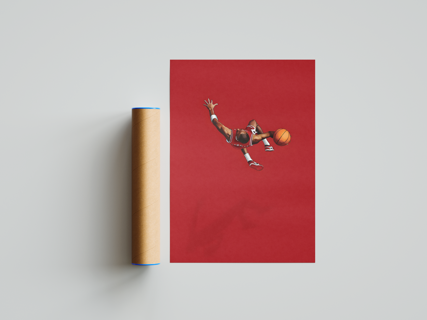 Michael Jordan Red Minimalist Poster