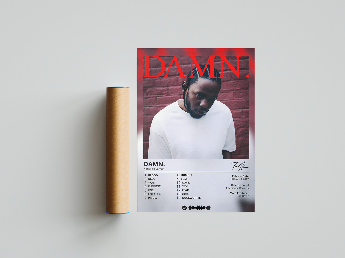 Kendrick Lamar - "Damn" Album Poster