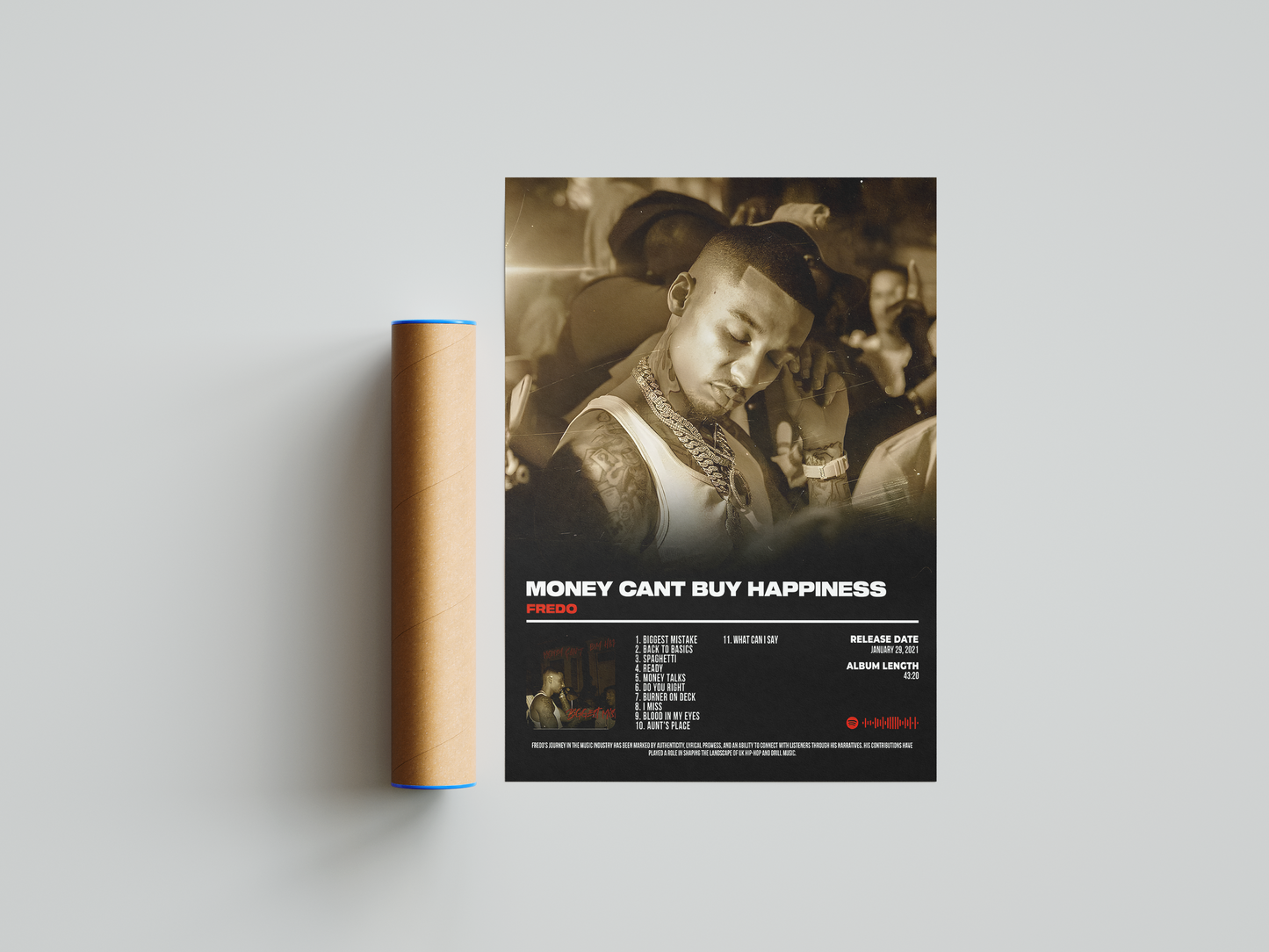 Fredo - "Money Can't Buy Happiness" Album Poster