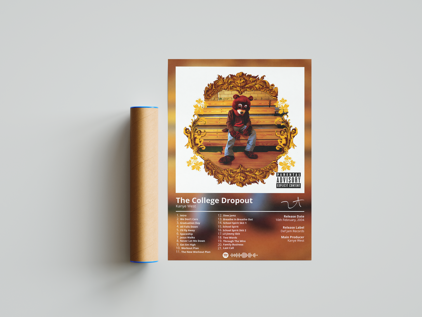 Kanye West 'The College Dropout' Album Poster