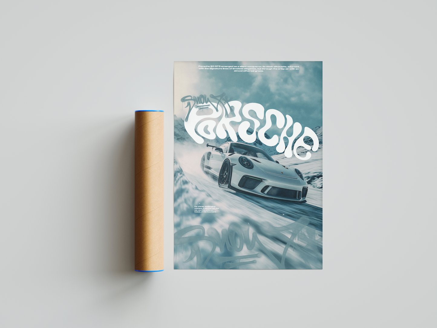 Snowy Porsche 911 GT3 Poster