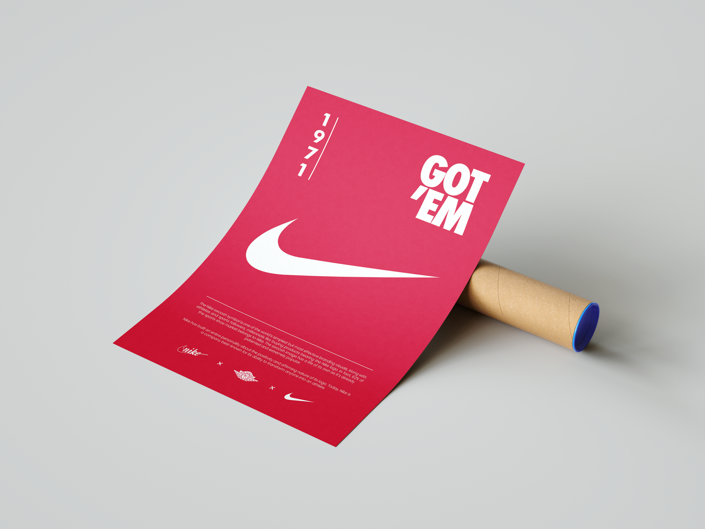 Nike Origins Red Poster