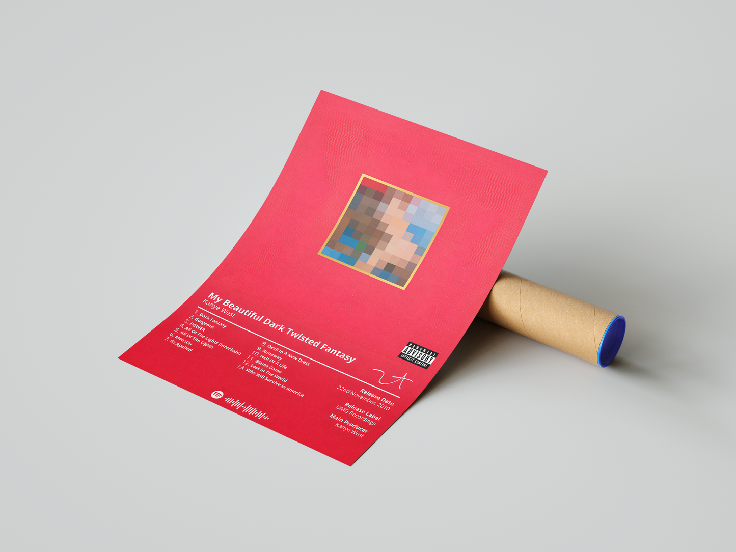 Kanye West 'My Beautiful Dark Twisted Fantasy' Album Poster