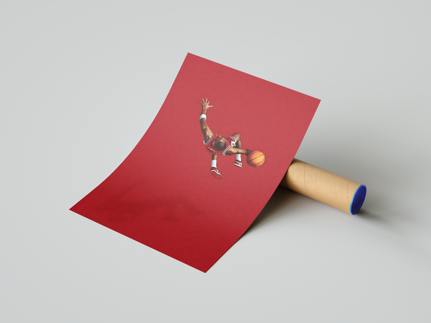 Michael Jordan Red Minimalist Poster