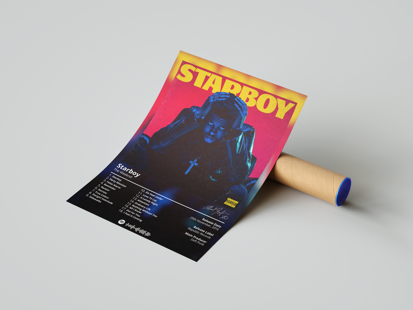 The Weeknd 'Starboy' Album Poster