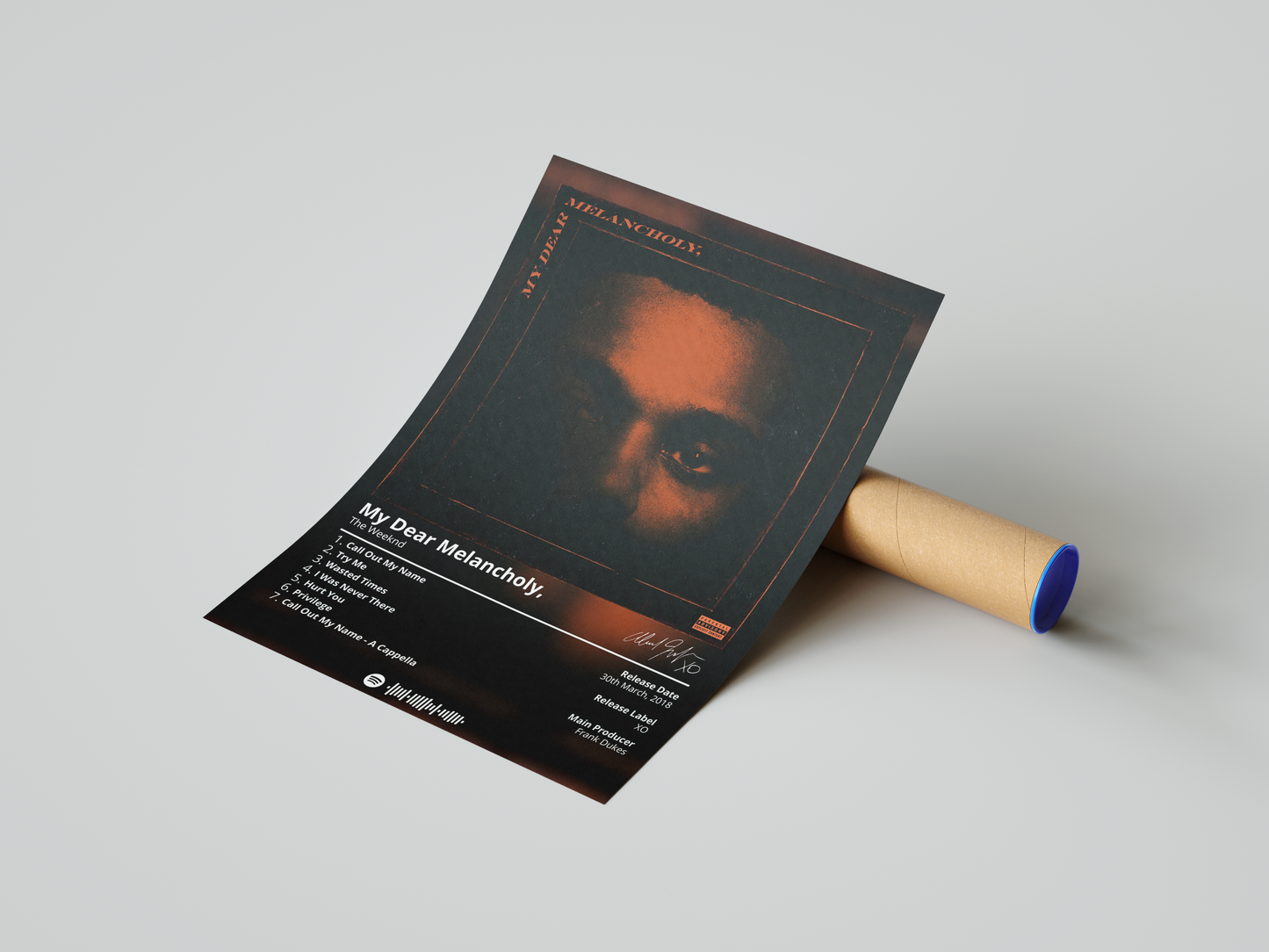 The Weeknd 'My Dear Melancholy' Album Poster